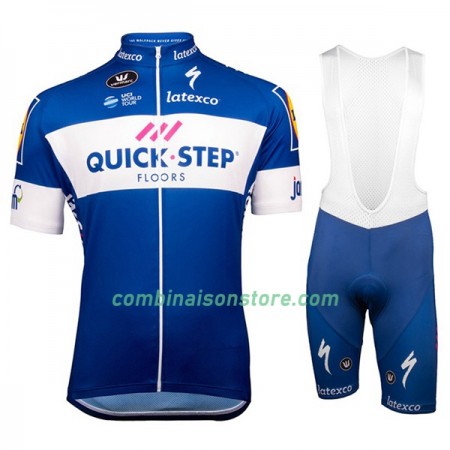 Combinaison Cycliste + Cuissard à Bretelles 2018 Quick Step Floors Femme N001